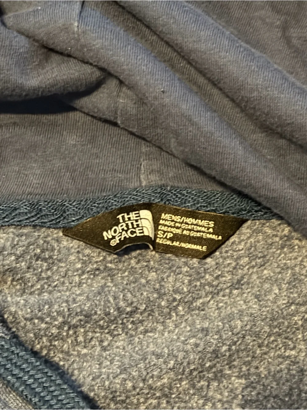 The North Face Men's Dark Blue Pullover Hoodie with White Logo